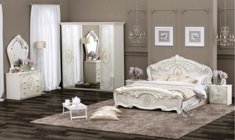 Кухня "Азалия" угловая 4.15/2.05 беж/зол патина фабрика: best