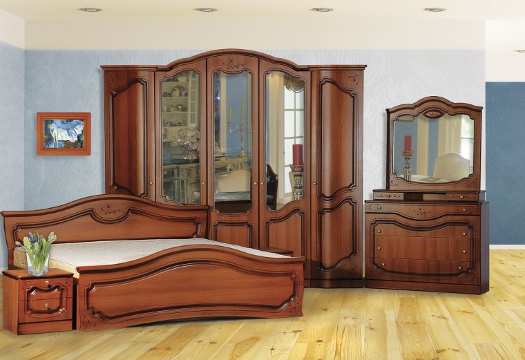 Спальный гарнитур Лотос белый жемчуг