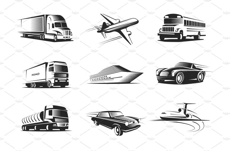 Транспорт стилизованный Сток