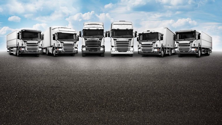 Много грузовиков