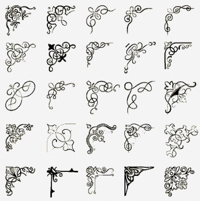 Каллиграфический узор угловой