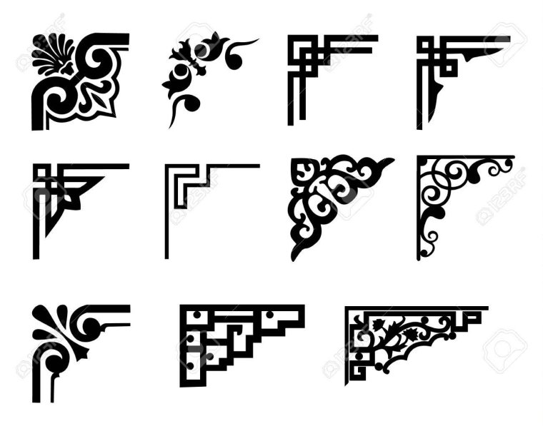 Узор угловой геометрический