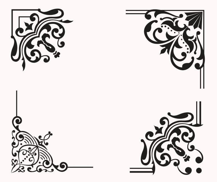 Угловые трафареты для дверей