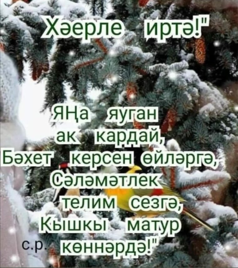 Зимнее доброе утро на татарском языке