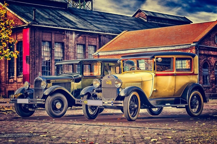 Автомобили в винтажном стиле