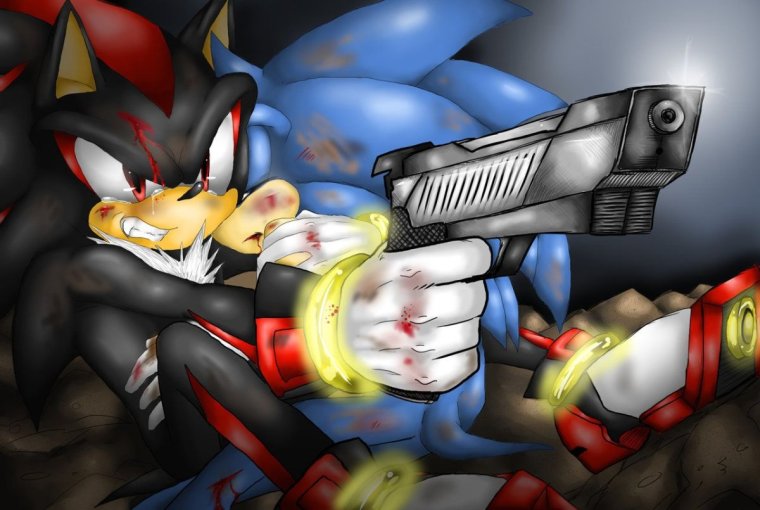 Ёж Шедоу и Соник любовь