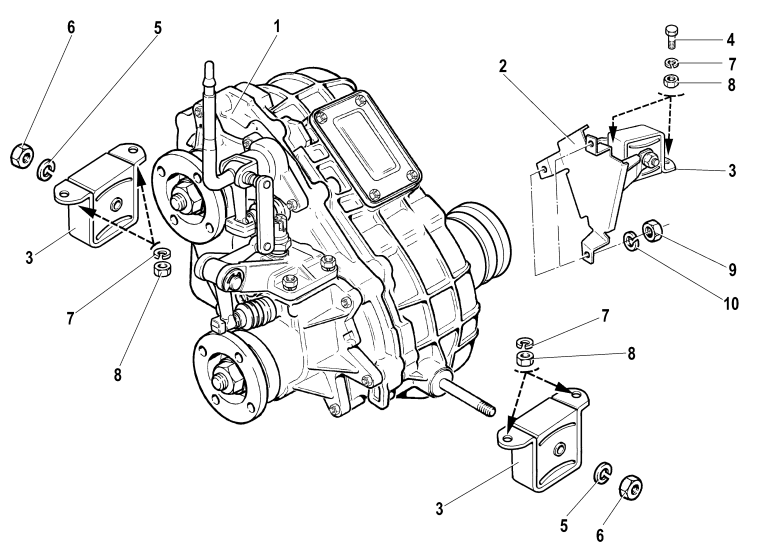 Схема крепления раздатки Нива Шевроле