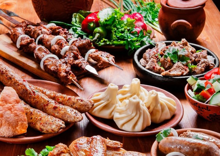 Грузинская кухня хинкали шашлык