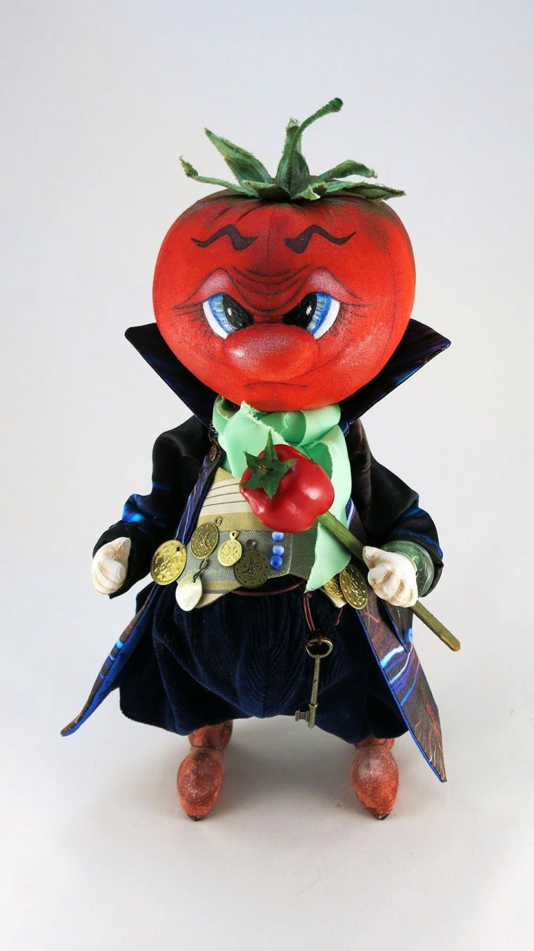 Вишенки из Чиполлино из пластилина