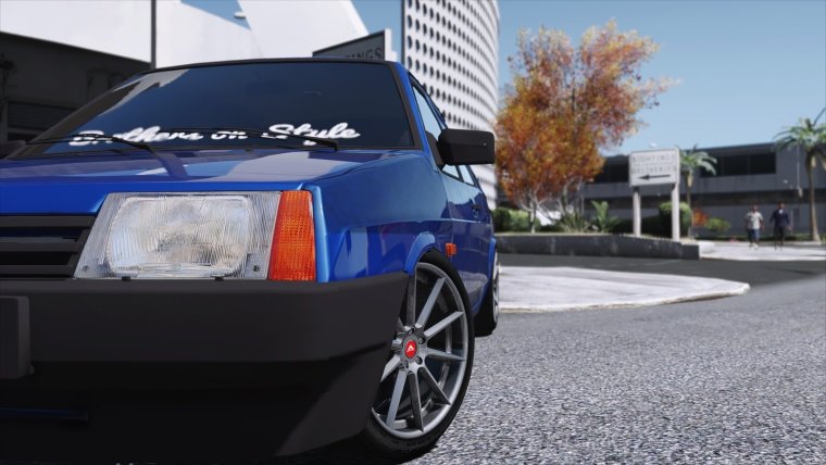 ВАЗ 2114 белый дым