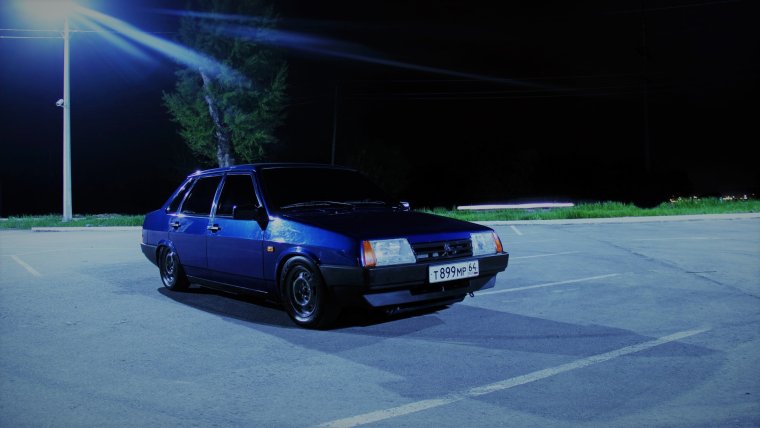 Лада 2108 черная тонированная