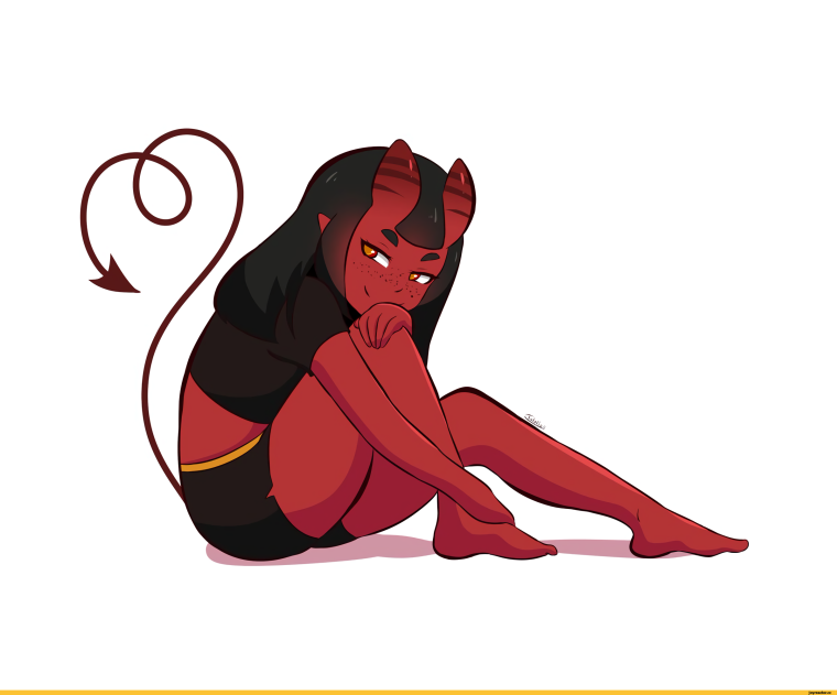 Суккуб демон демоница красная