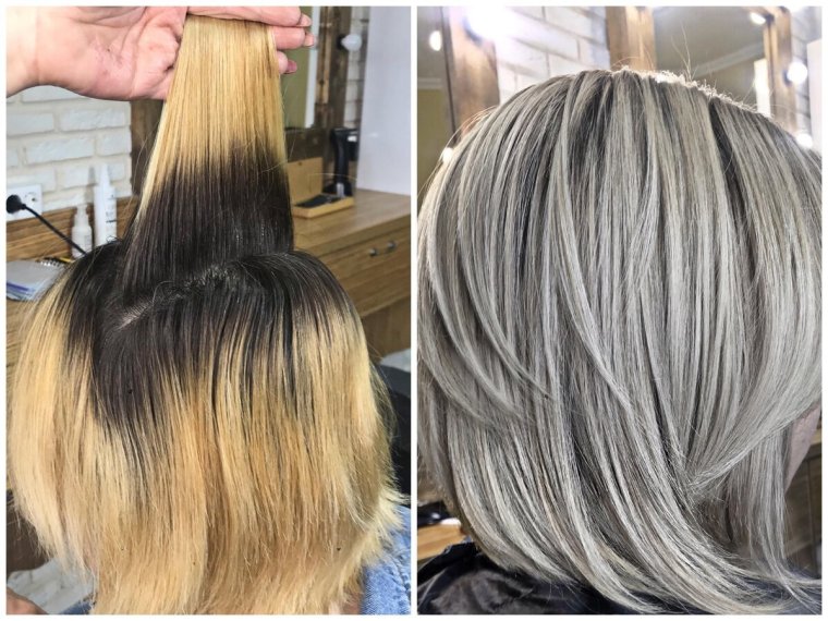 Редкое мелирование на русые короткие волосы