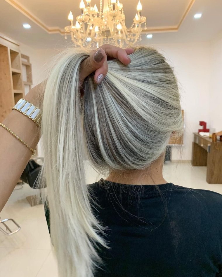 Прикорневое мелирование на отросшие корни