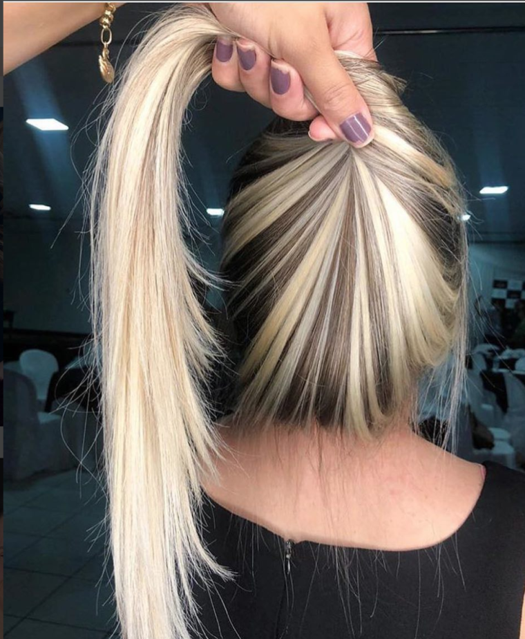 Частое мелирование на русые волосы каре