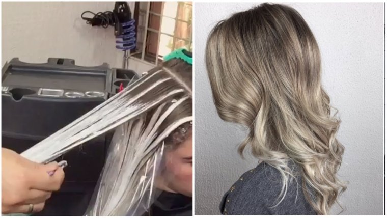 Натуральный блонд мелирование