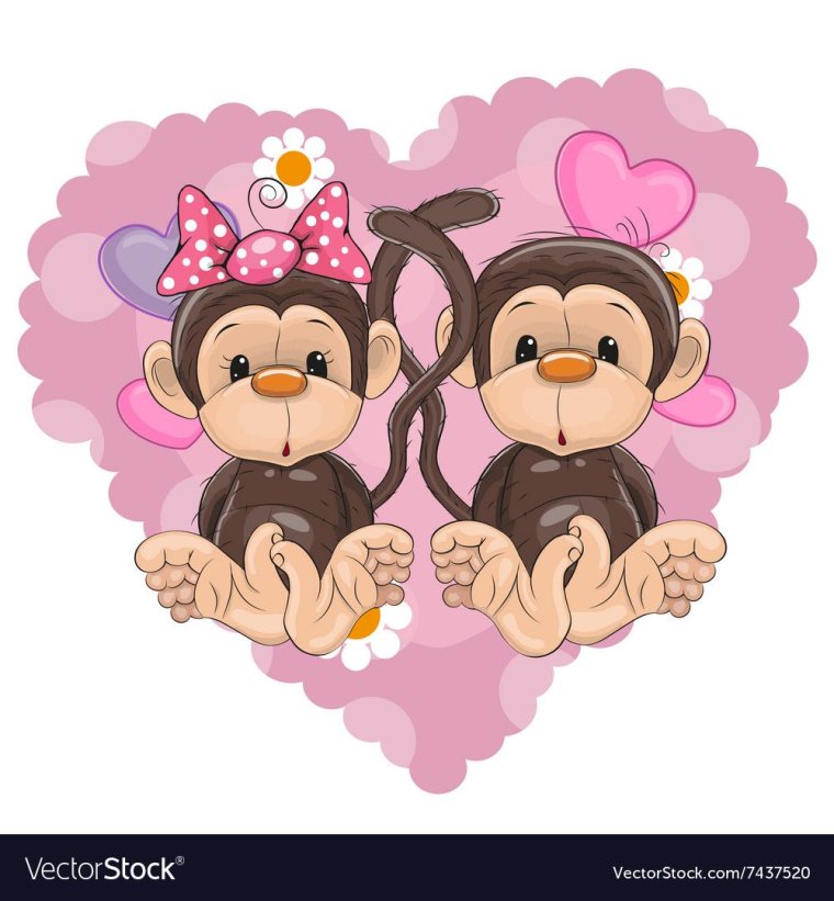 Обезьянка с сердечком