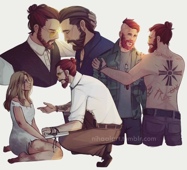 Far Cry 5 семья СИД арт