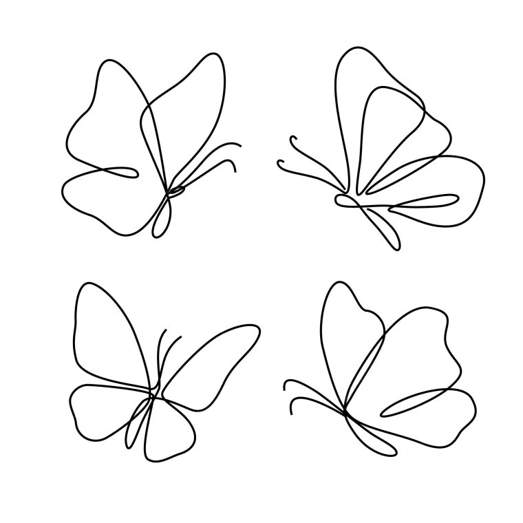 Бабочка рисунок Минимализм