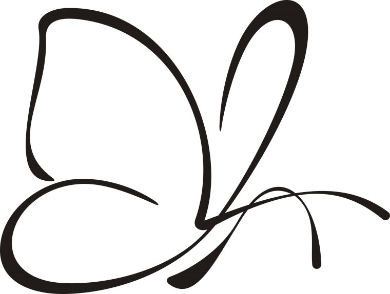 Бабочка вектор силуэт