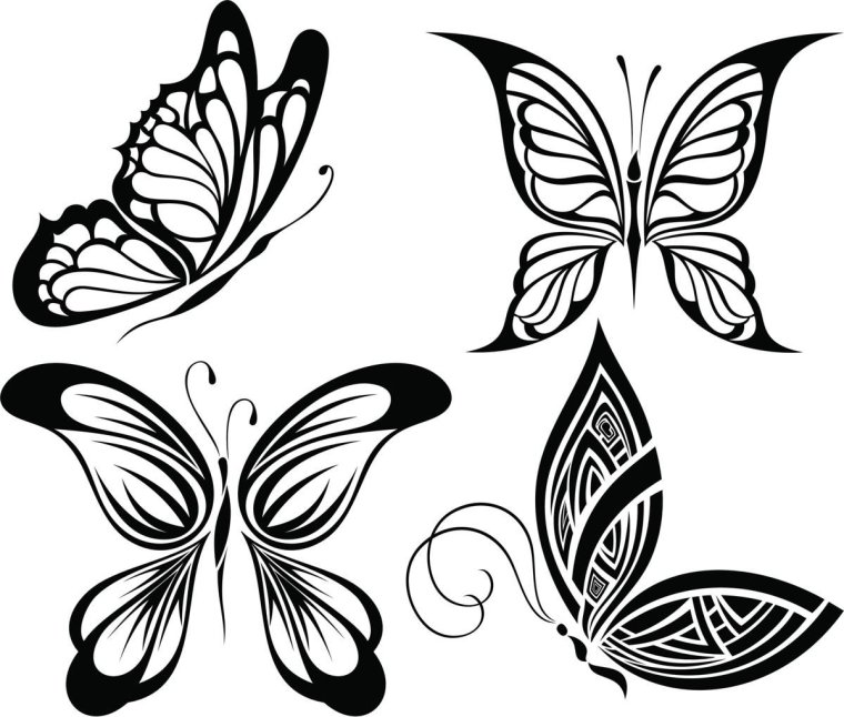 Бабочка силуэт стилизация