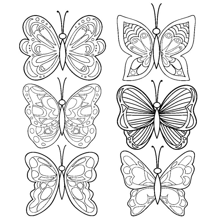 Стая бабочек вектор