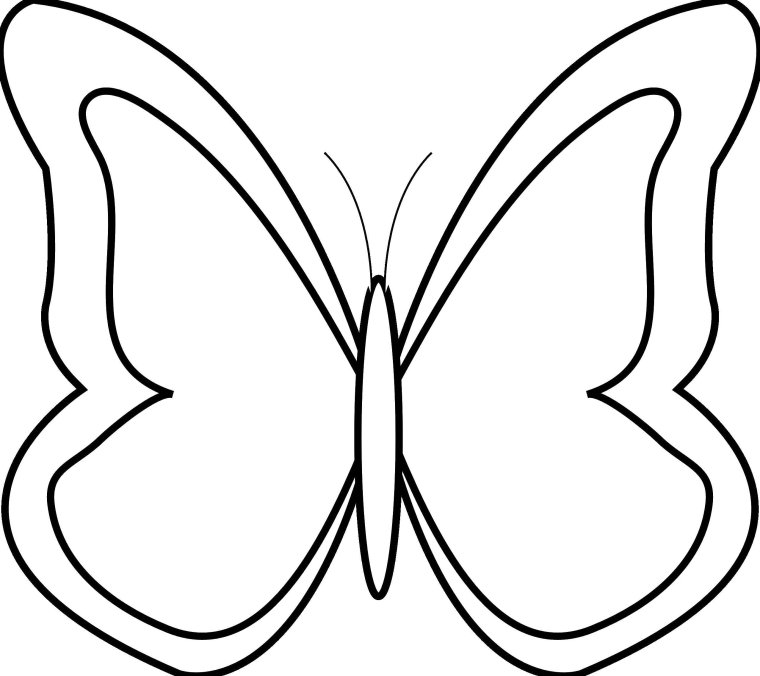 Бабочки трафарет для печати