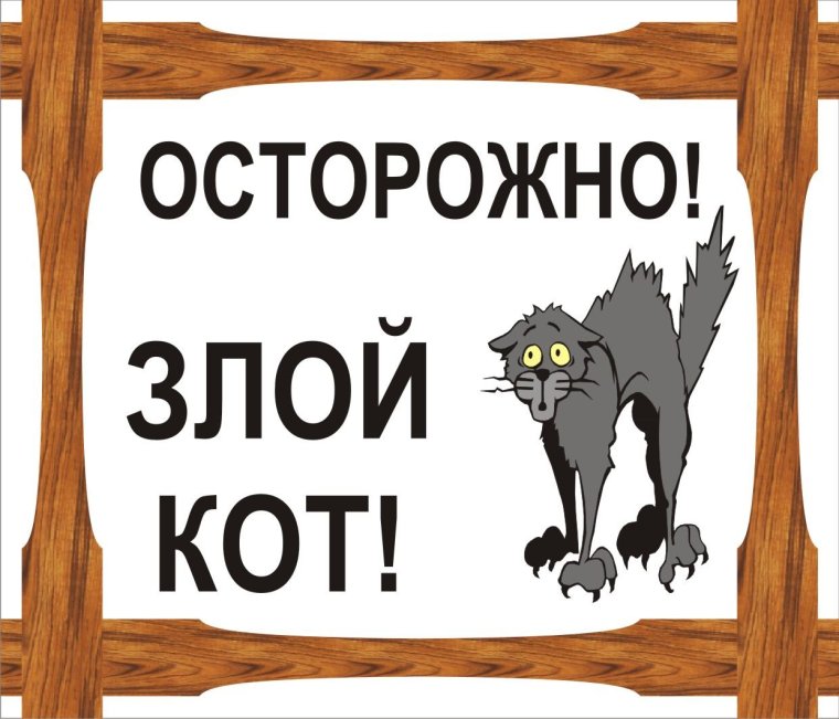 Табличка на калитку злая собака