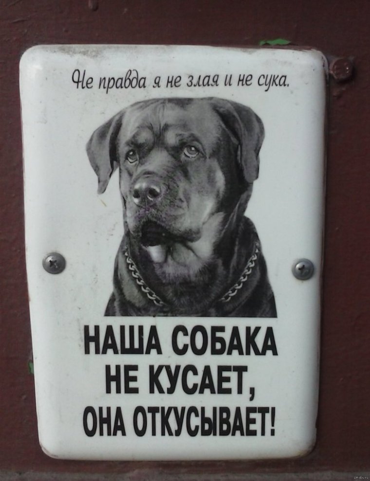 Осторожно, злая собака!