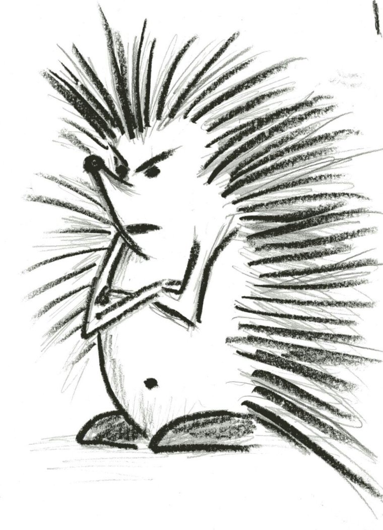 Рисунок злого ежа