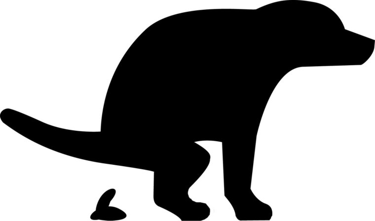 Собака какает вектор