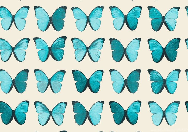 Бабочки бирюзовые для печати