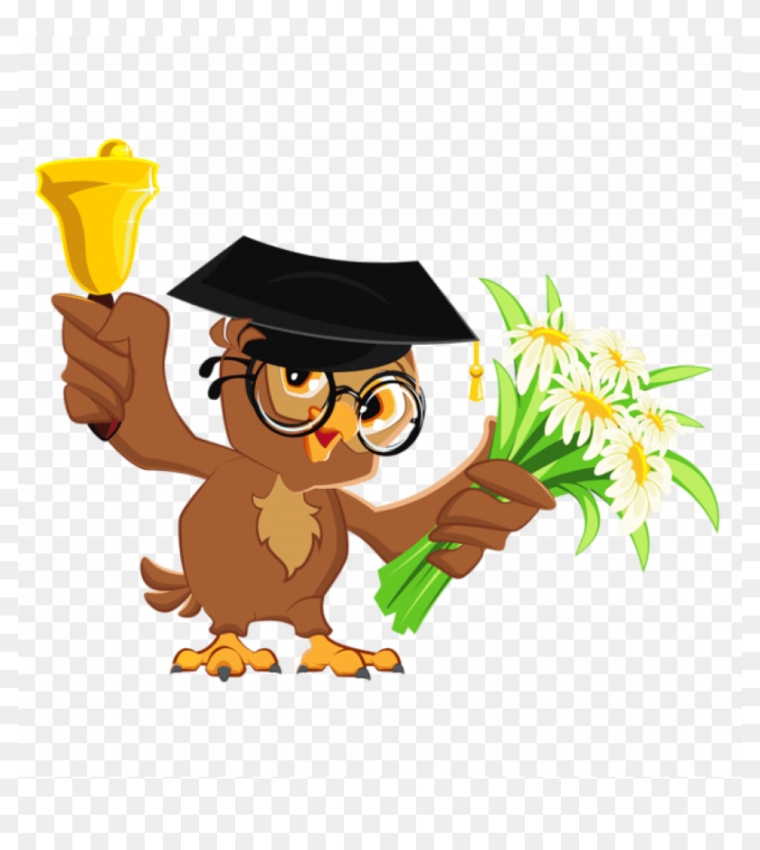 Ученая Сова на прозрачном фоне