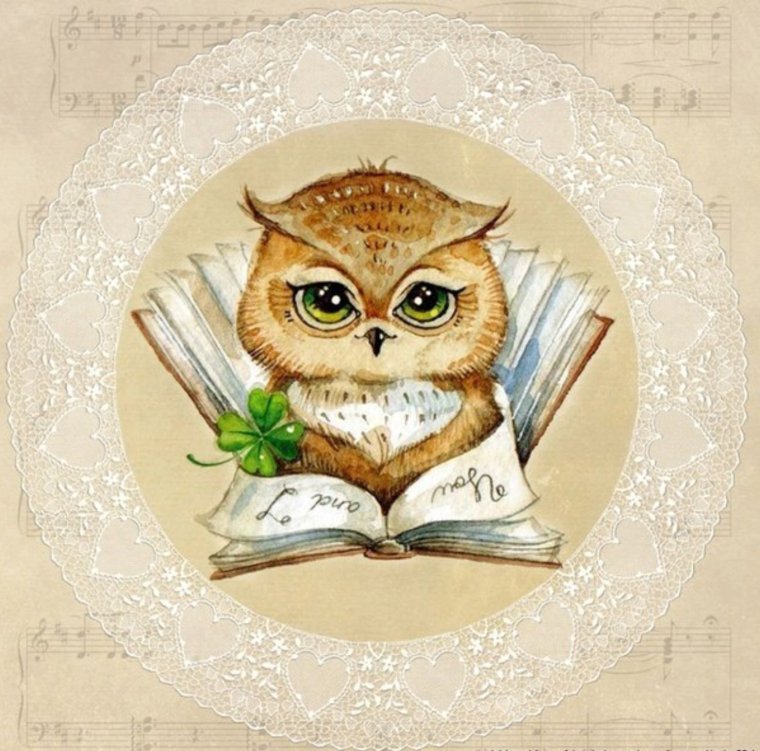 Сова с книжкой