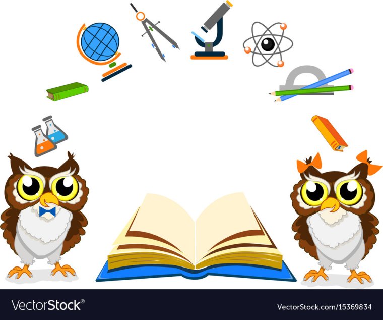 Сова с глобусом и книгой