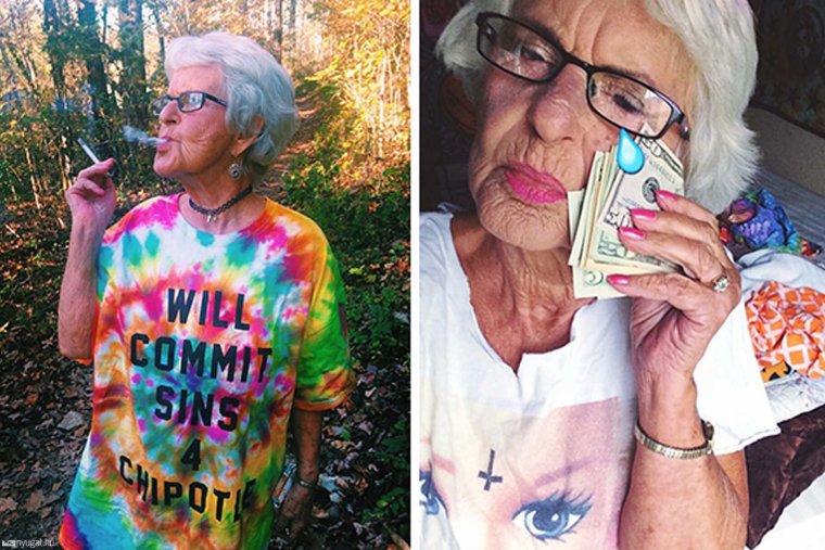 Крутая бабка в старости