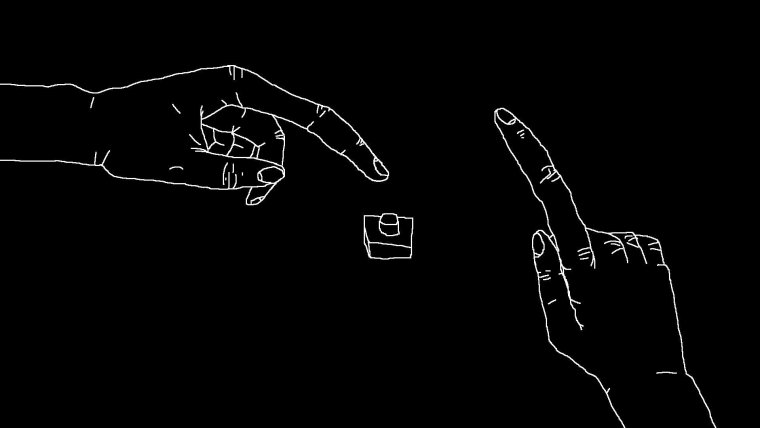 Ладонь на белом фоне