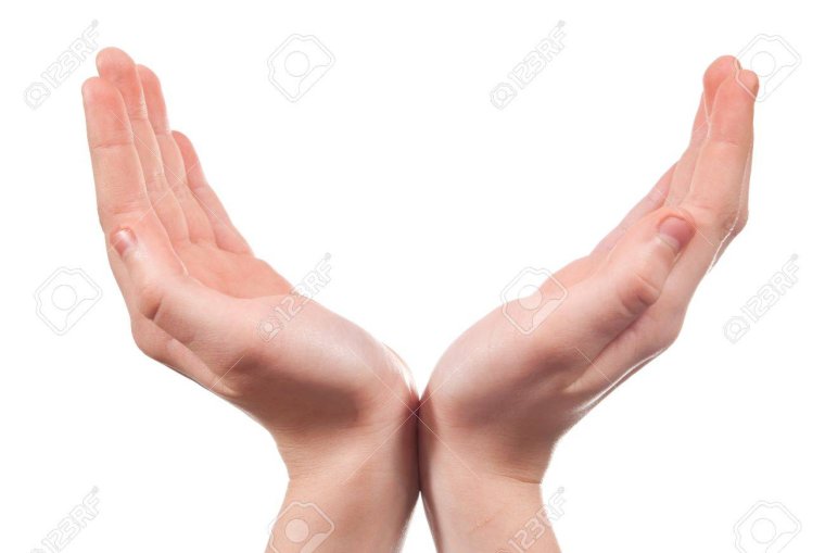 Ладонь на темном фоне