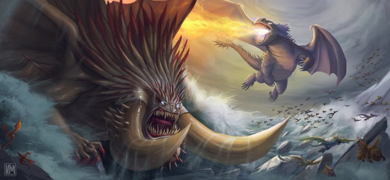 Катастрофический землетряс дракон