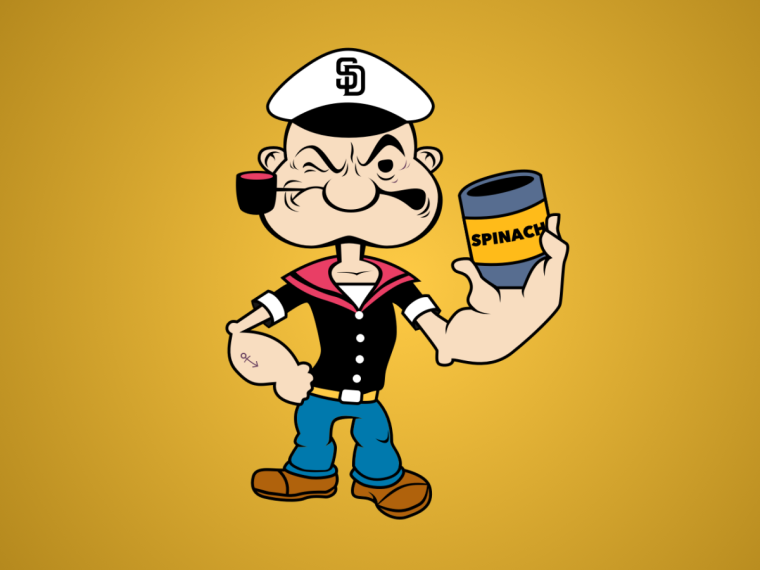 Морячок Папай моется