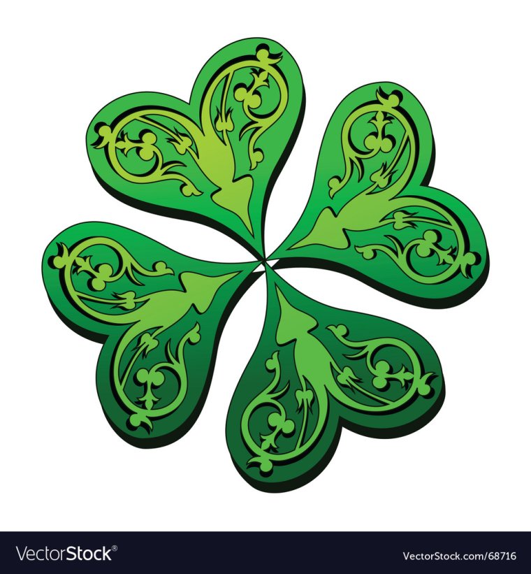 Четырёхлистный Клевер символ удачи