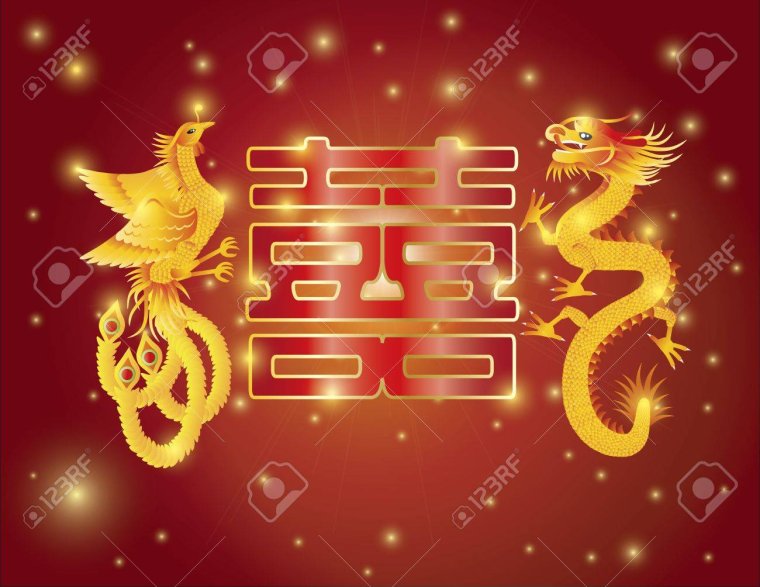 Дракон и Феникс двойное счастье