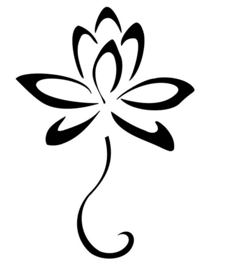 Цветы тату эскиз легкий