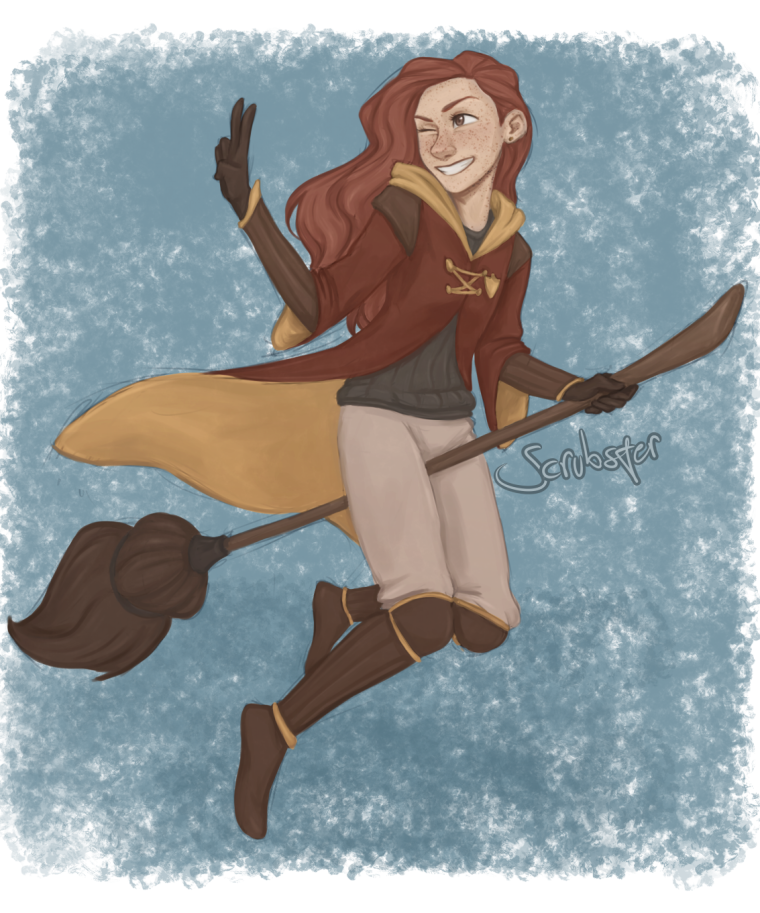 Джинни Уизли на метле арт