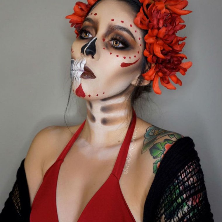 Яркий макияж для Хэллоуина