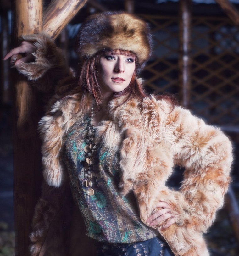 Фотопортрет с цветами