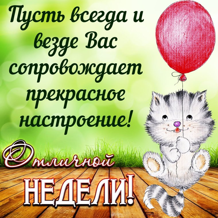 Хорошей недели и отличного настроения