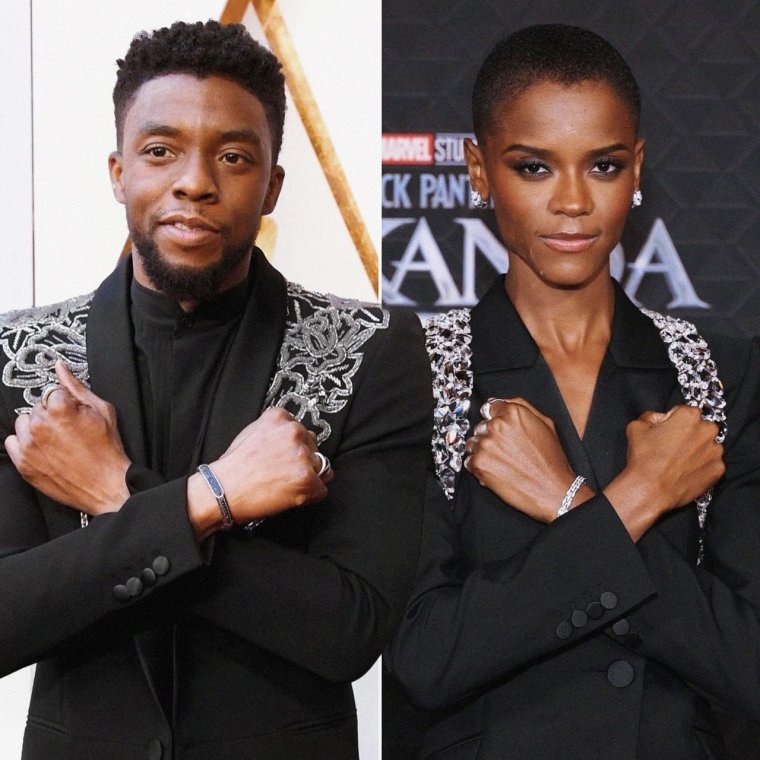 Чедвик Боузман и Летиша Райт