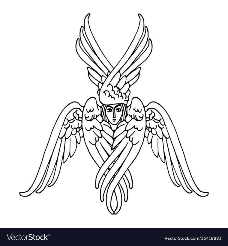 Шестикрылый Серафим вектор