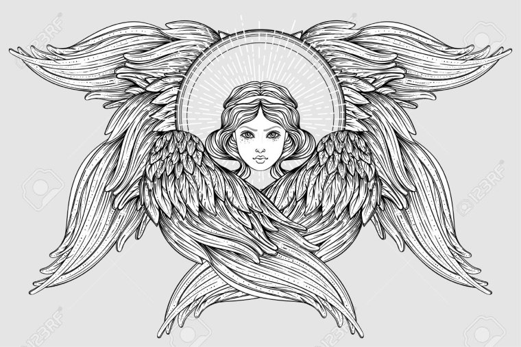 Шестикрылый Серафим вектор